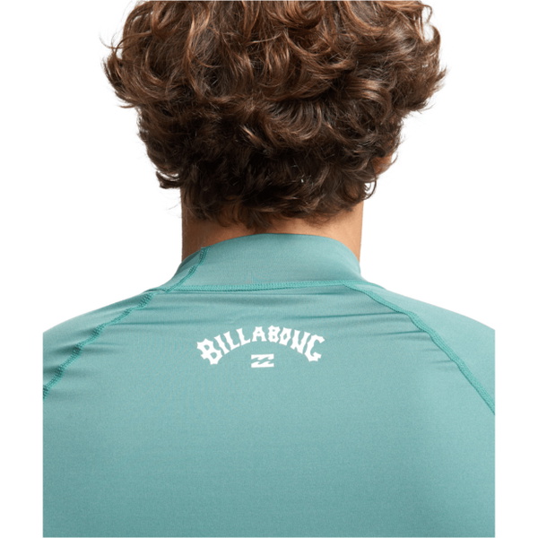 2026 Billabong Mens Waves All Day Short Sleeve Rash Vest EBYWR00101 - Sea Green